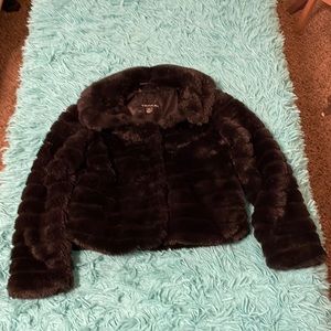 Girls Black Formal Fuzzy jacket size 5/6